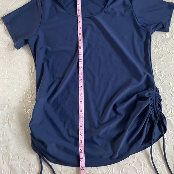 Ella Mae by Modli modest swimwear collection Short Sleeve Swim shirt. Xl. Navy. - Picture 7 of 7
